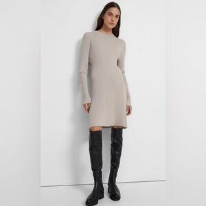 Theory Moving Rib Dress Merino Wool Blend Medium Size